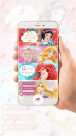 Convite Interativo Princesas Disney - Imagem 2