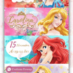 Convite Interativo Princesas Disney