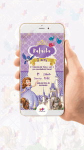 Convite digital Princesa Sofia - Imagem 2