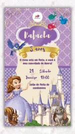 Convite digital Princesa Sofia
