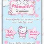 Convite Digital Hello Kitty