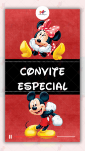 Convite Animado Plus Mickey e Minnie