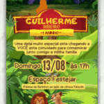 Convite Animado Simples Rei leão