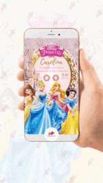 Convite Interativo Princesas Disney - Imagem 2