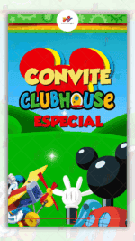 Convite Animado Plus Turma do Mickey