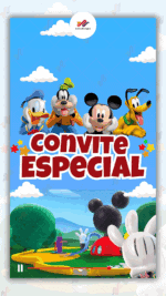 Convite Animado Plus Turma do Mickey
