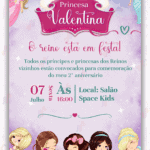 Convite Digital Princesas Disney