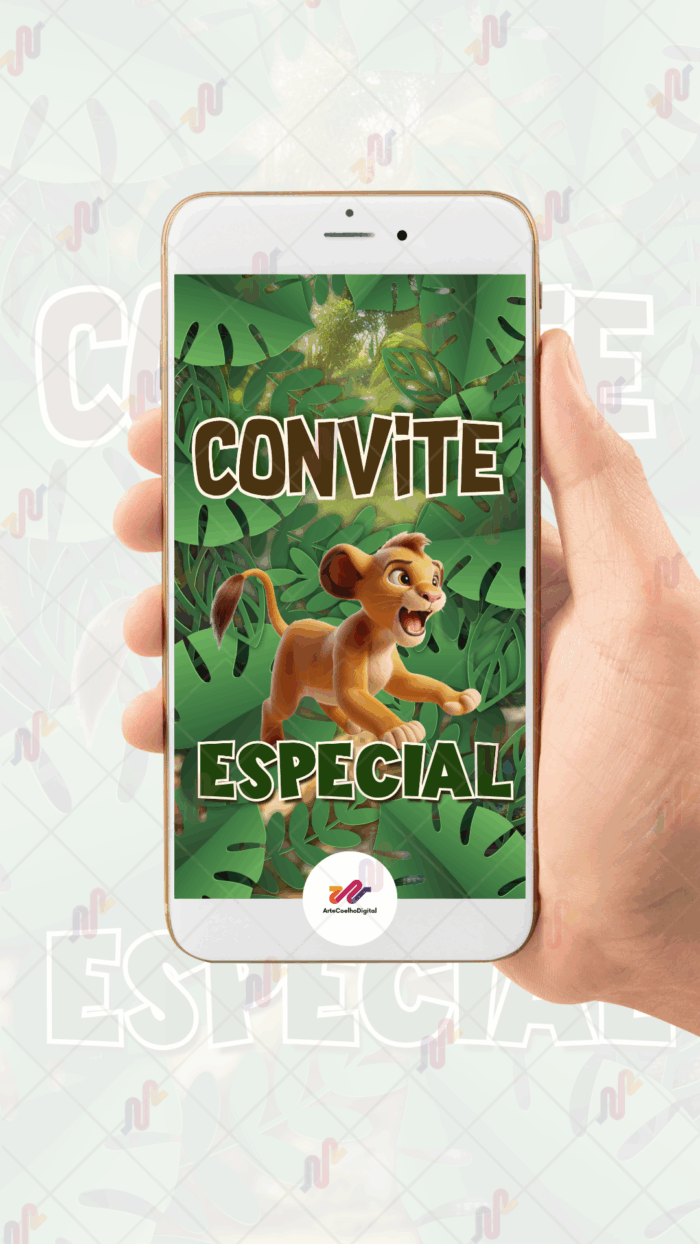 Convite Animado Plus Rei leão - Imagem 2