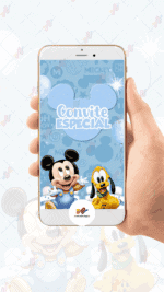 Convite Animado Plus Turma do Mickey Baby - Imagem 2