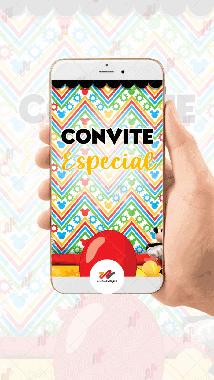 Convite Animado Plus Turma do Mickey - Imagem 2