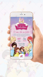 Convite Digital Princesas Disney - Imagem 2
