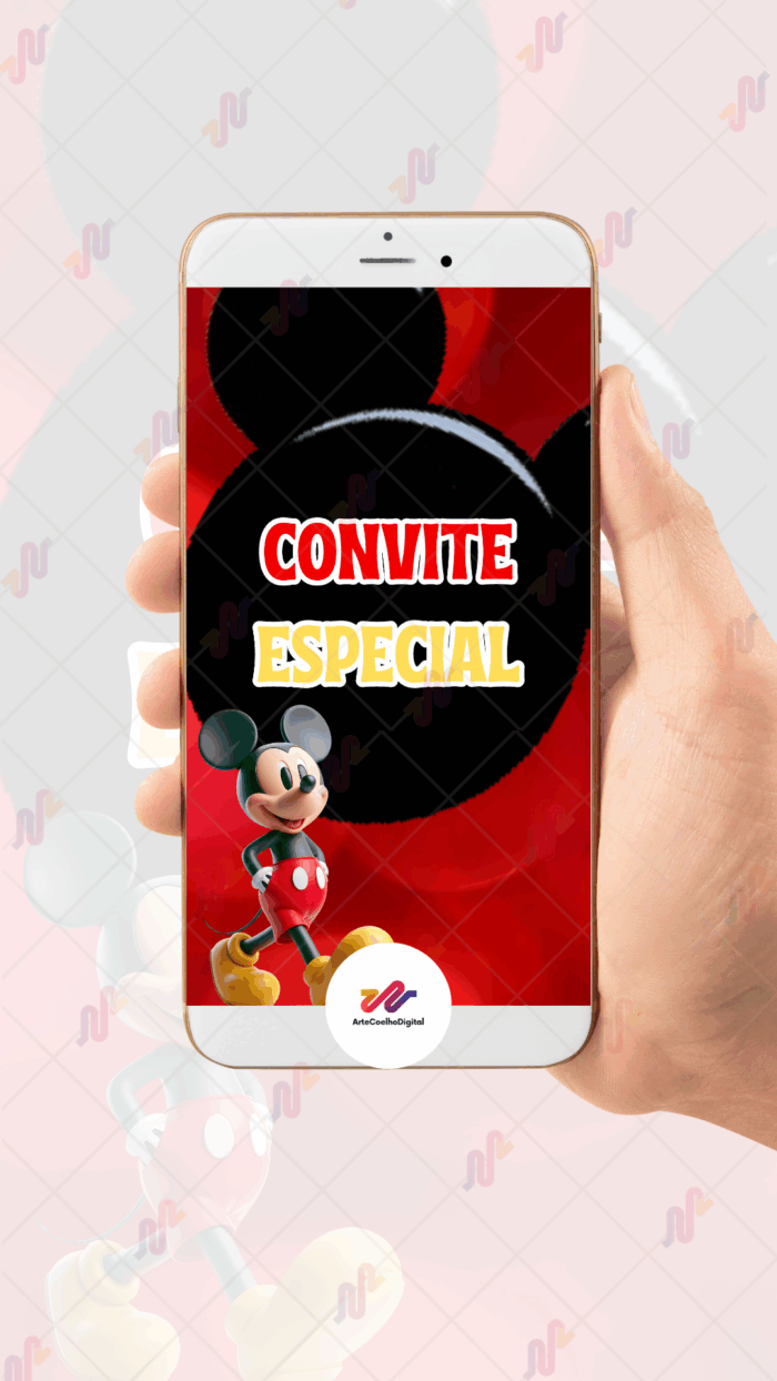 Convite Animado Plus Turma do Mickey - Imagem 2