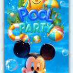 Convite Animado Plus Pool party do Mickey