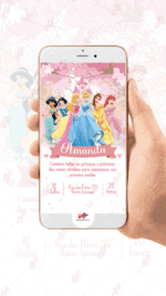 Convite Digital Princesas Disney - Imagem 2