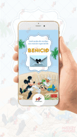 Convite Interativo gold Mickey - Imagem 2