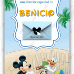Convite Interativo gold Mickey