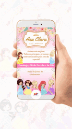 Convite Digital Princesas Disney - Imagem 2