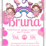 Convite Interativo simples Unicórnio