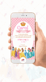 Convite Digital Princesas Disney - Imagem 2
