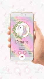 Convite Interativo simples Unicórnio - Imagem 2