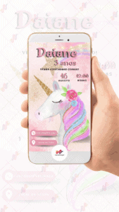 Convite Interativo simples Unicórnio - Imagem 2