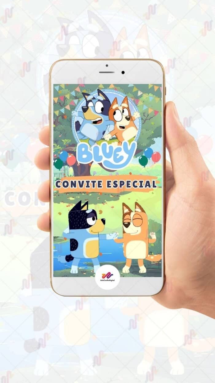 Convite Animado Plus Bluey - Imagem 2