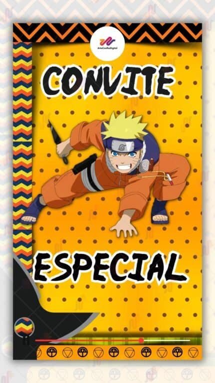 Convite Animado Plus Naruto