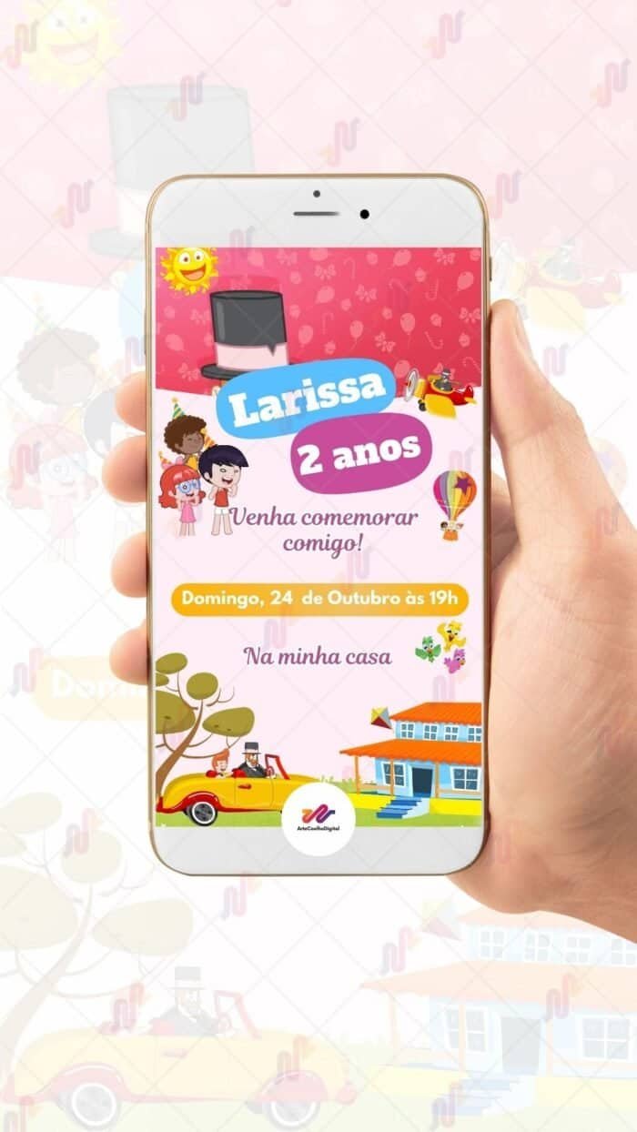 Convite Animado Simples Mundo Bita - Imagem 2