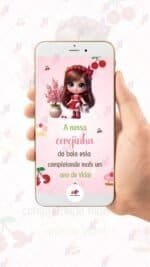 Convite Animado Plus Cerejinha do Bolo - Imagem 2