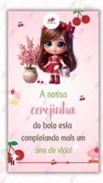 Convite Animado Plus Cerejinha do Bolo