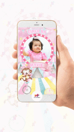 Convite Animado Plus Circo Rosa - Imagem 2