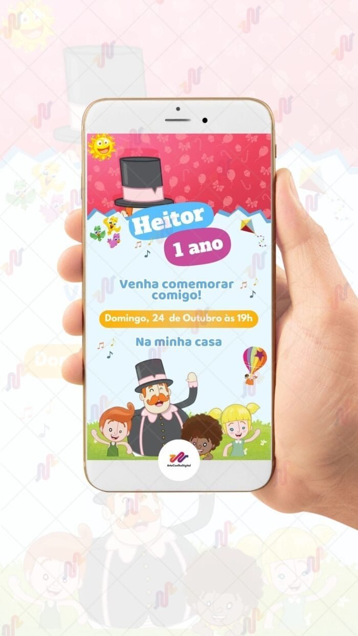 Convite Animado Simples Mundo Bita - Imagem 2