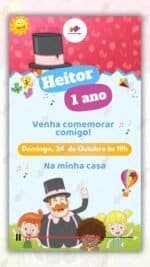 Convite Animado Simples Mundo Bita