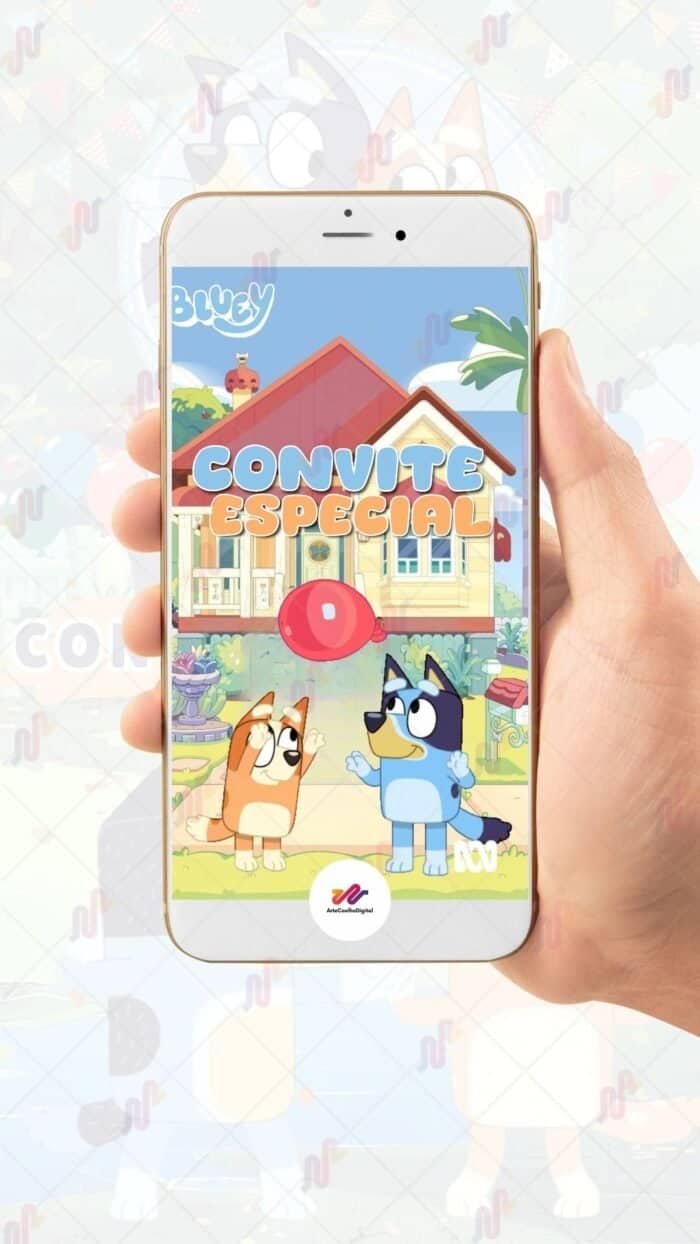 Convite Animado Plus Bluey - Imagem 2