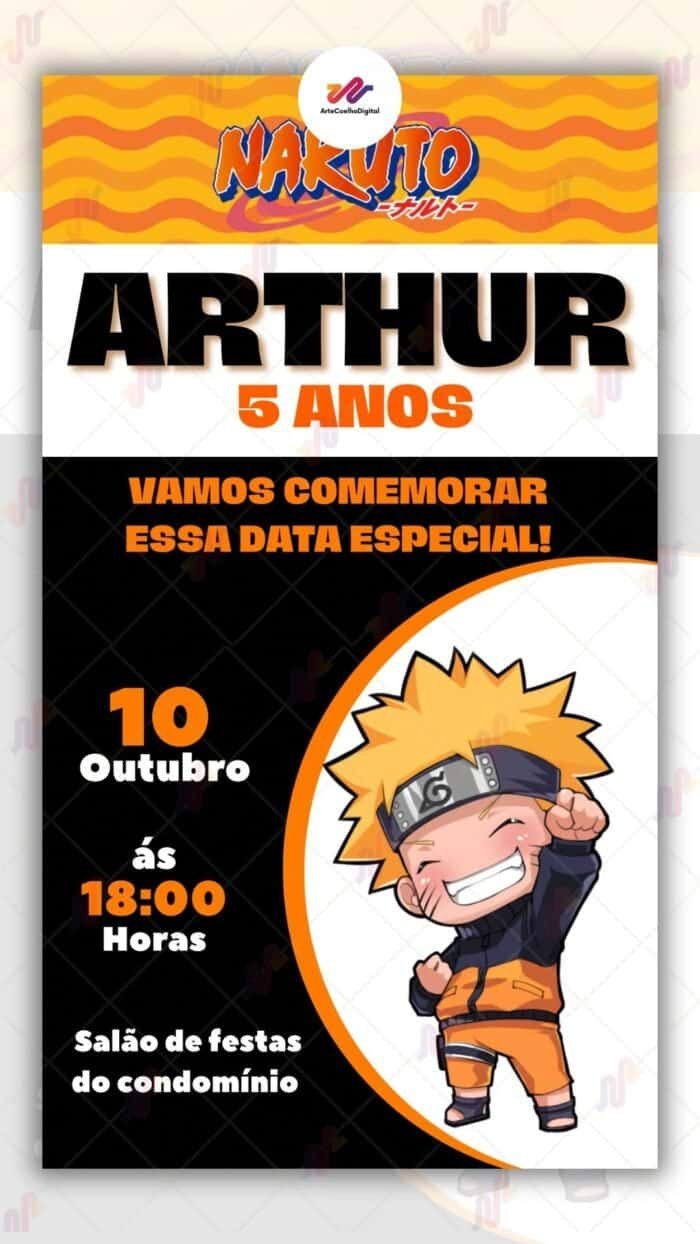 Convite Virtual Naruto - Imagem 1