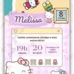 Convite Animado Simples Hello Kitty