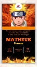 Convite Virtual Naruto