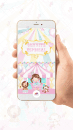 Convite Animado Plus Circo Rosa - Imagem 2