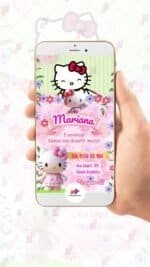 Convite Animado Simples Hello Kitty - Imagem 2