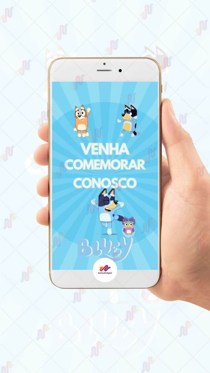 Convite Animado Plus Bluey - Imagem 2