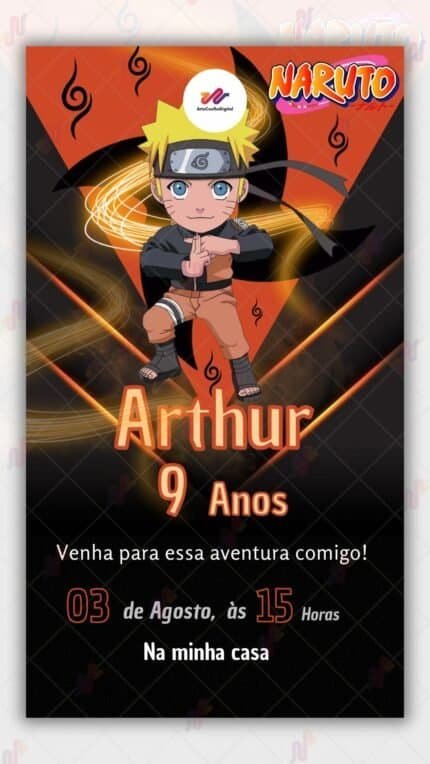 Convite Virtual Naruto