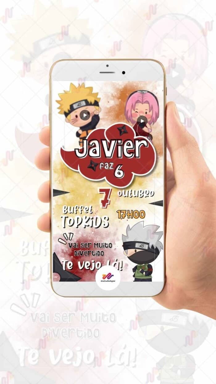 Convite Animado Naruto - Imagem 2