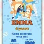 Convite Digital Bluey