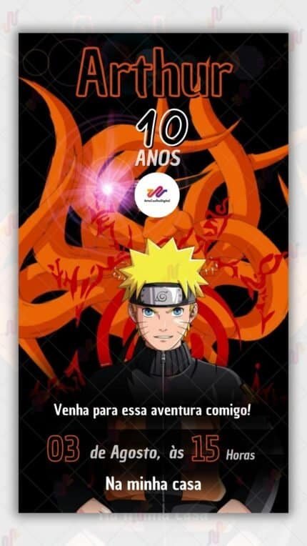 Convite Virtual Naruto