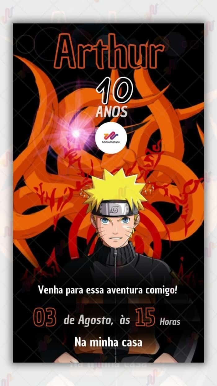 Convite Virtual Naruto - Imagem 1