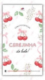 Convite Animado Plus Cerejinha do Bolo