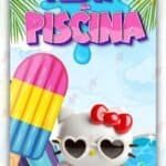 Convite Animado Hello Kitty Pool Party