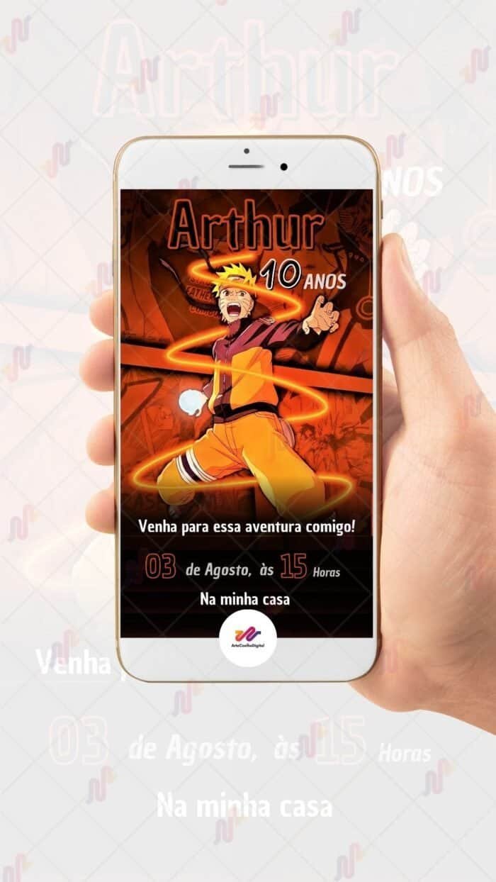 Convite Virtual Naruto - Imagem 2