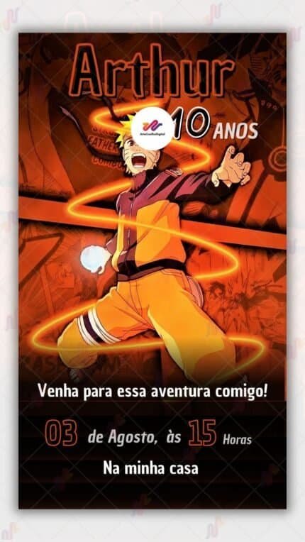 Convite Virtual Naruto