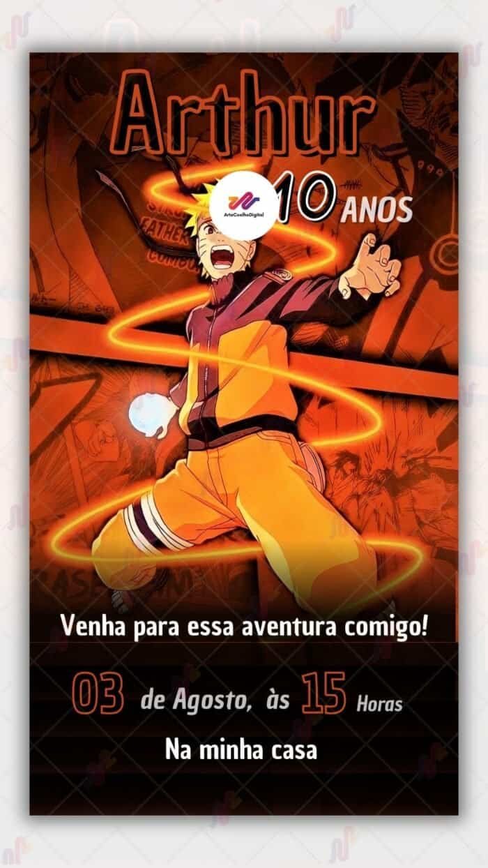 Convite Virtual Naruto - Imagem 1